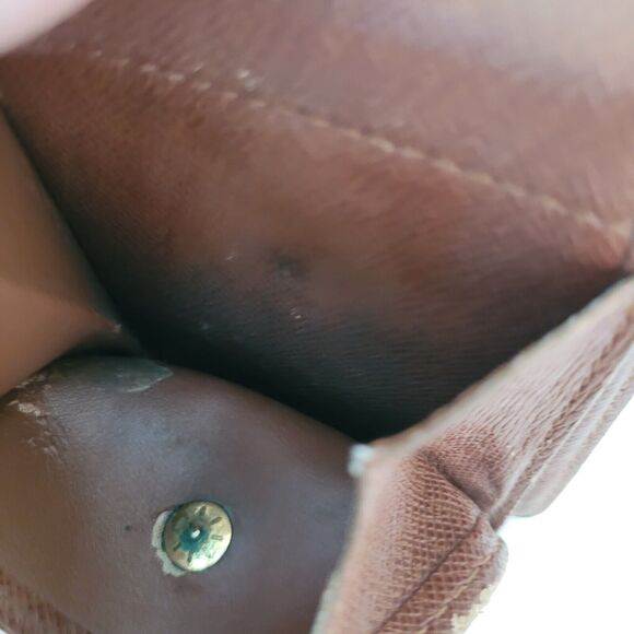 Vintage Louis Vuitton Men's LV Brown Bi-Fold Leather Wallet Monogram Fair Retro - Picture 7 of 13